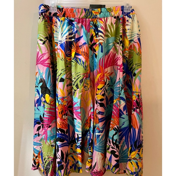 Brand New Multicolored Midi Skirt W/Pockets Size 4X - Picture 6 of 9